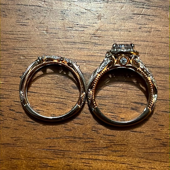 NEW JEULIA LEAF DESIGN ROUND CUT STERLING SILVER RING SET IN 8.5 - Picture 8 of 15